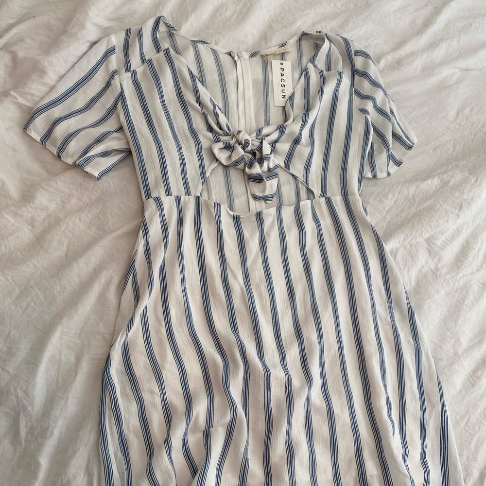 NWT blue striped pacsun dress